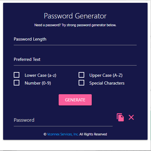 Password Generator Functional Logic